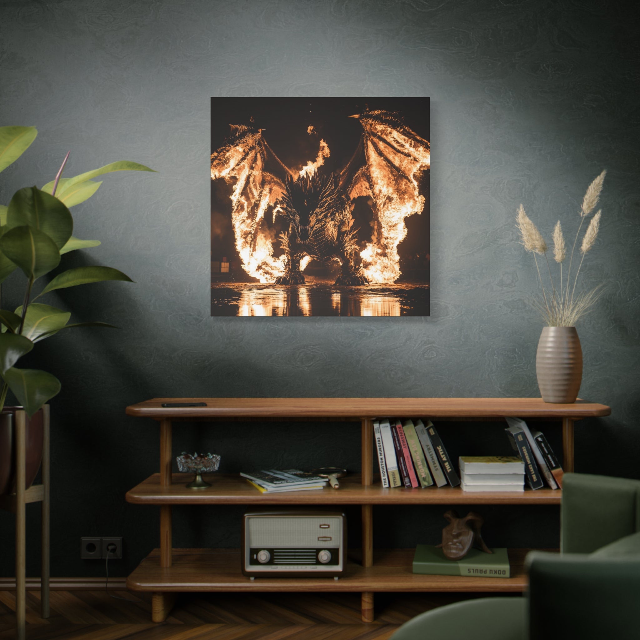 Fiery Dragon Canvas Art - Bold Wall Decor