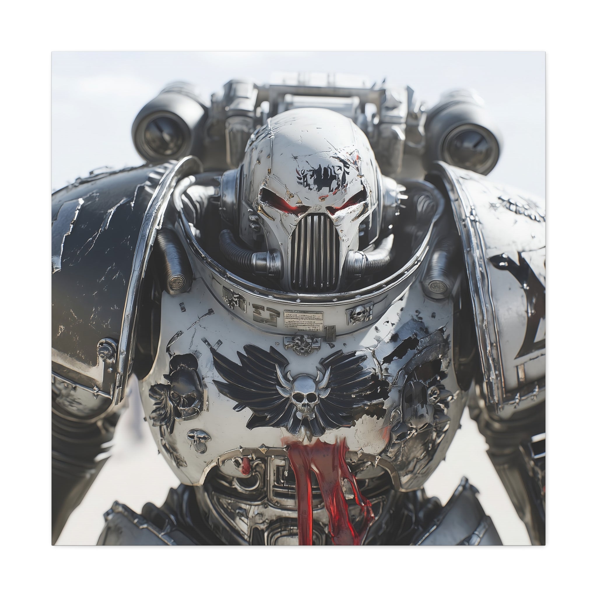 Warhammer Unyielding Grey Knight  Canvas Wall Art