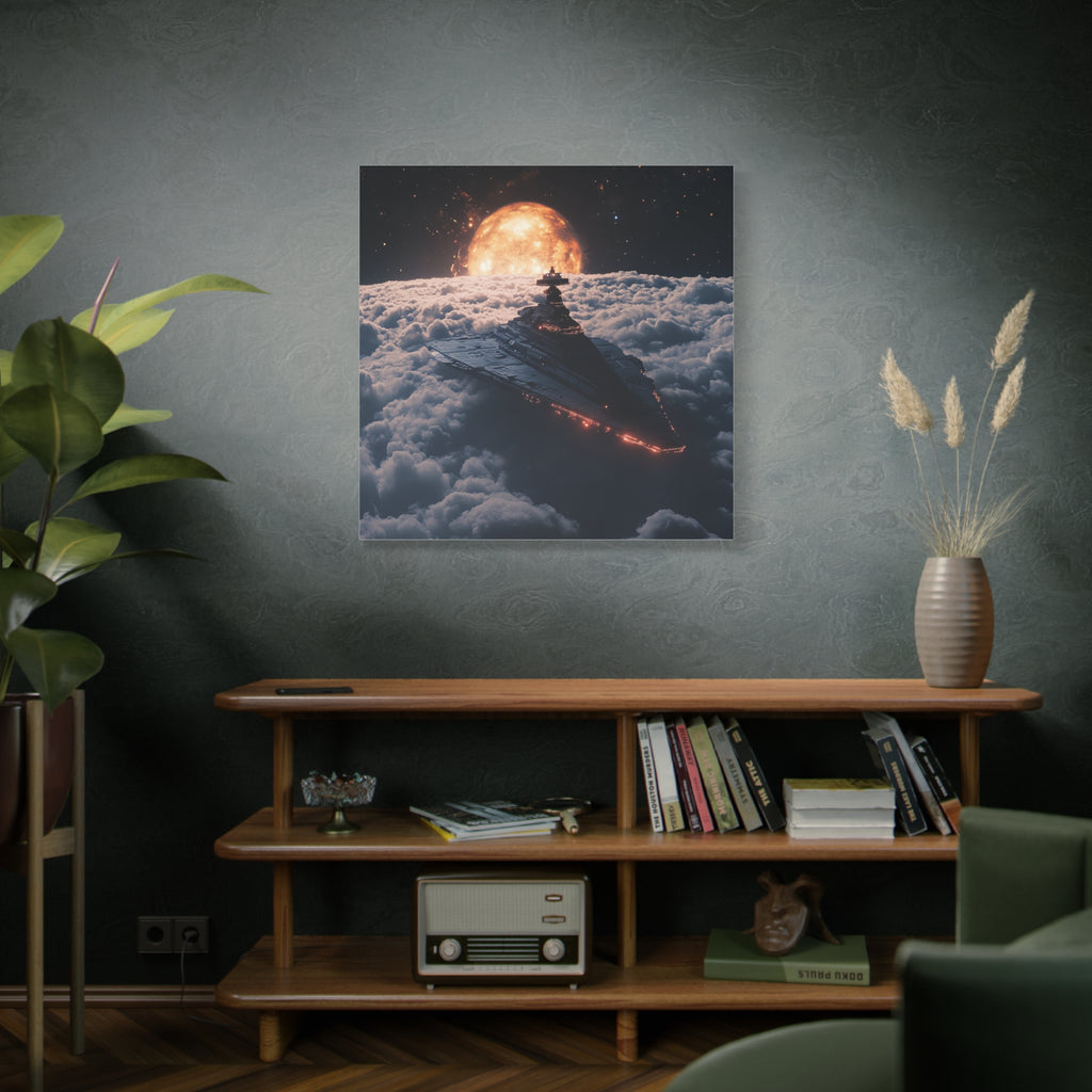 Cosmic Starship Wall Art – Sci-Fi Canvas Print for Space Lovers