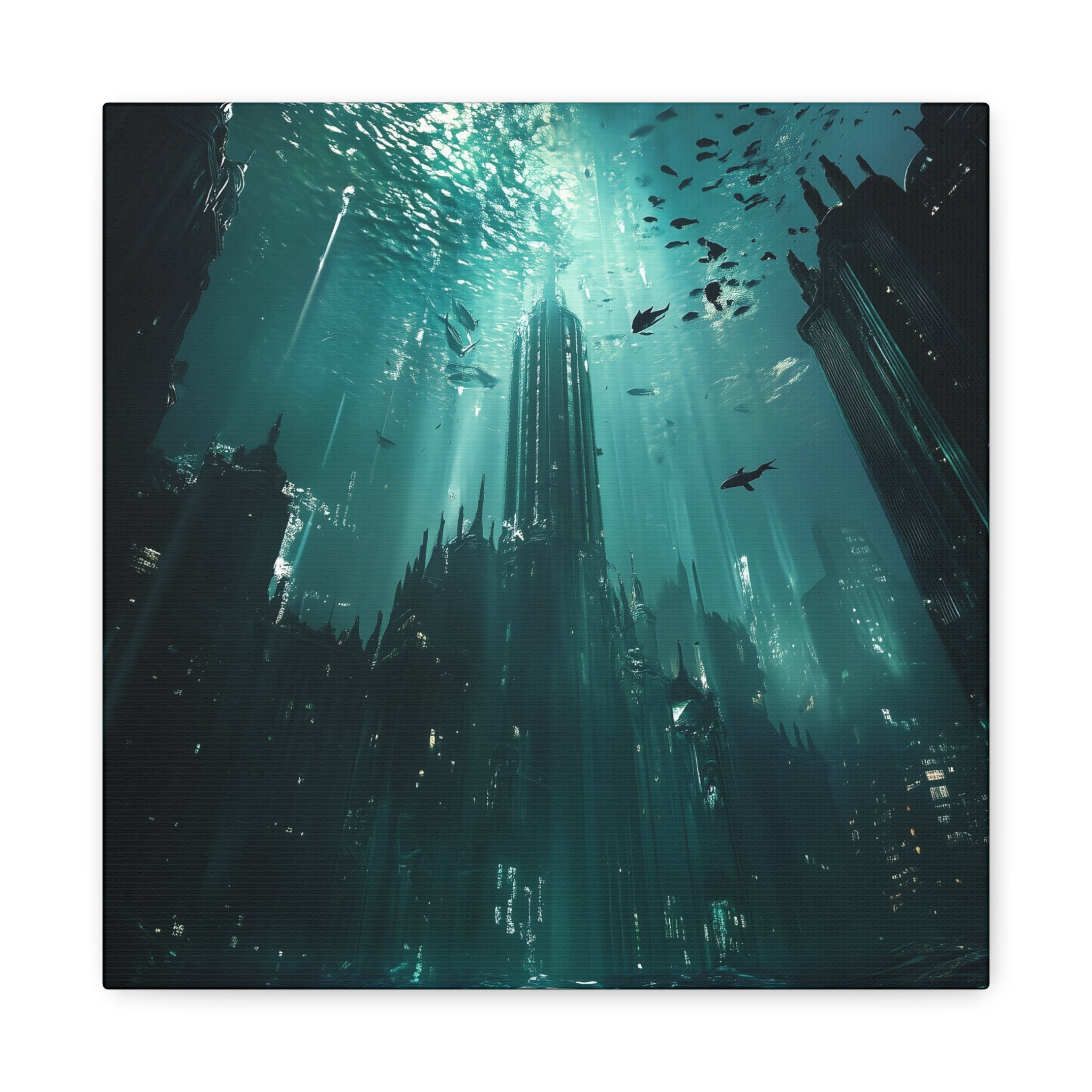 Mystical Underwater City Canvas Art - Rapture Re-imagined
