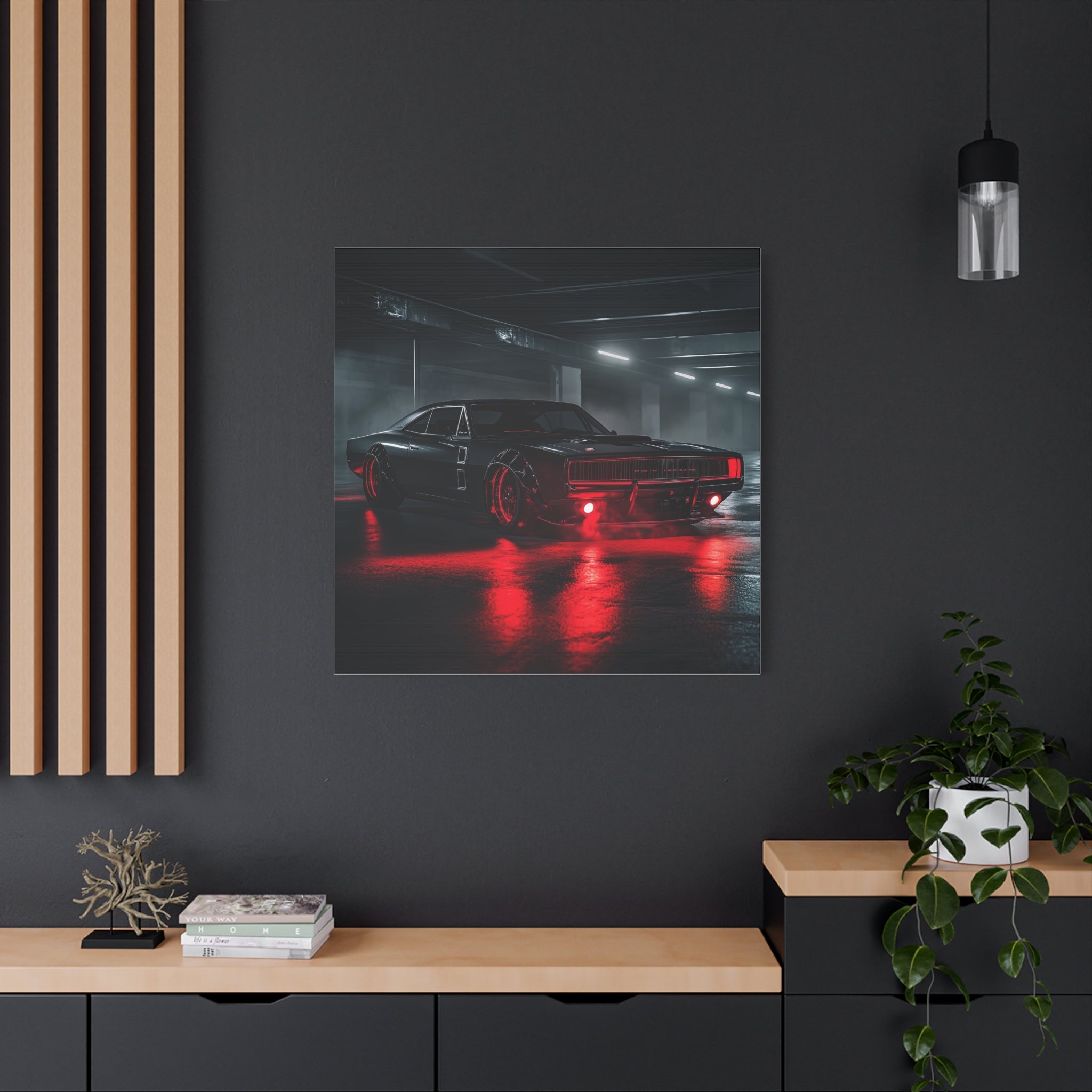 1969 Dodge Charger RT 426 Hemi In Black With Red Lights