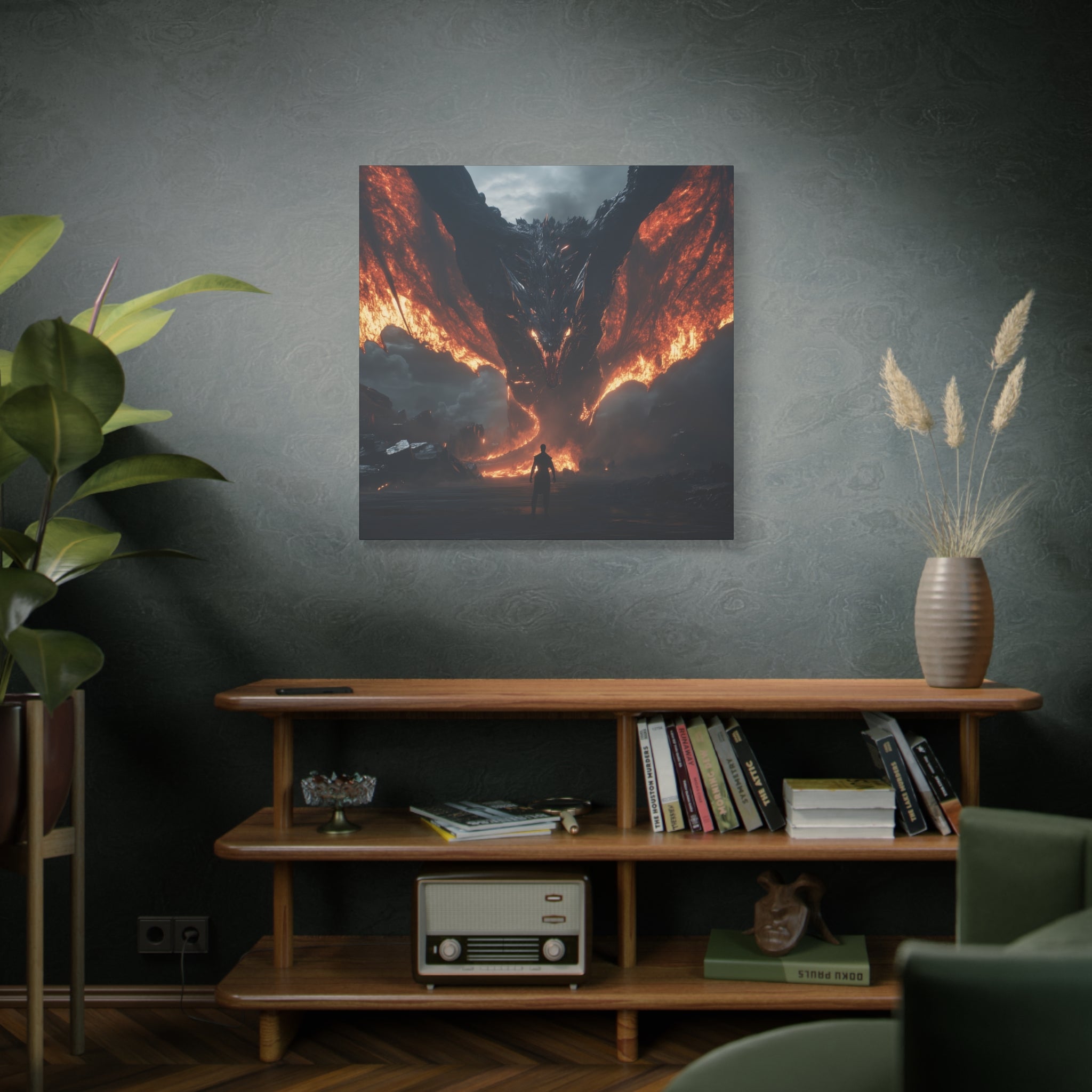 Epic Fantasy Dragon Canvas Art - No Escape