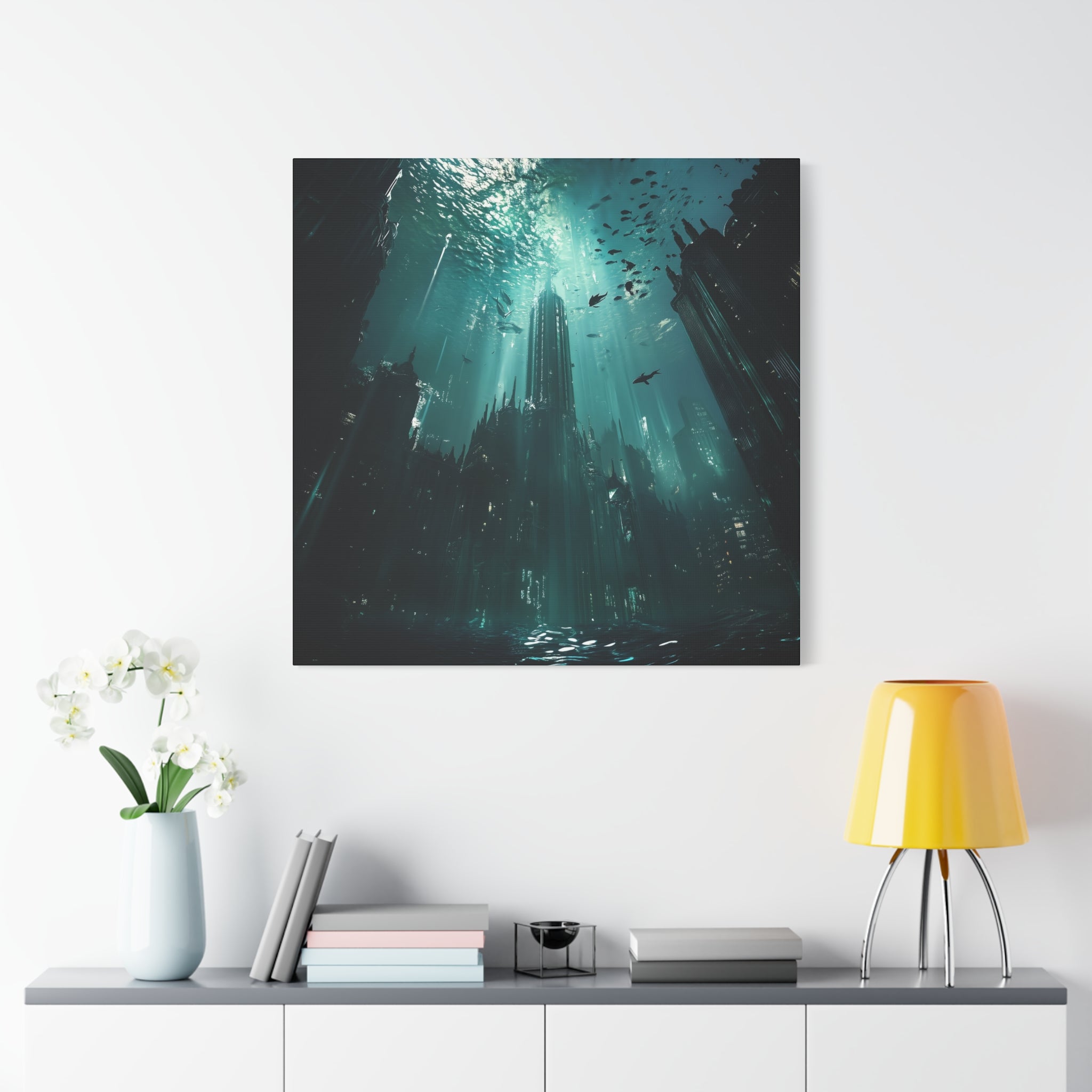 Mystical Underwater City Canvas Art - Rapture Re-imagined