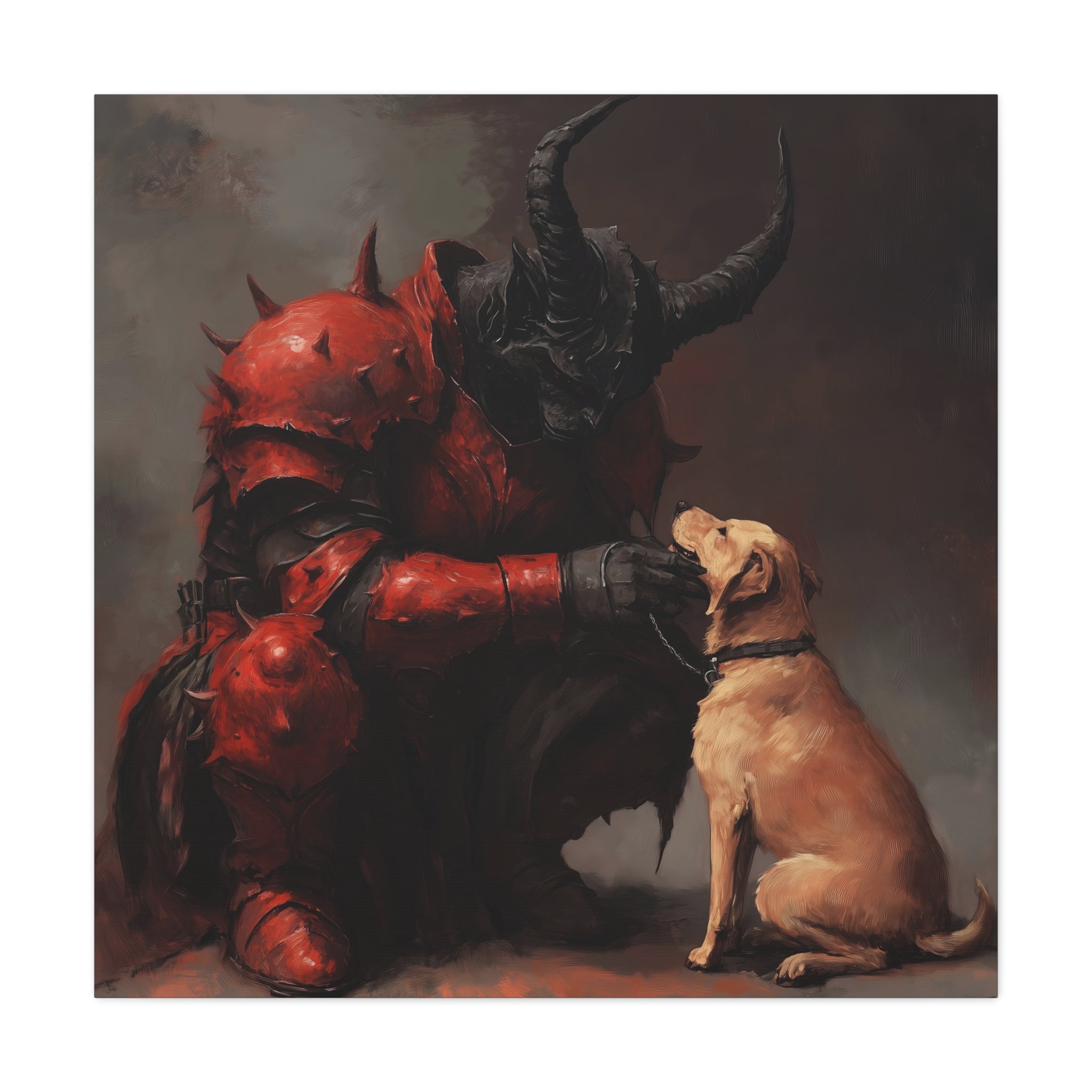 Epic Bond Canvas Wall Art - Demon & Dog Design
