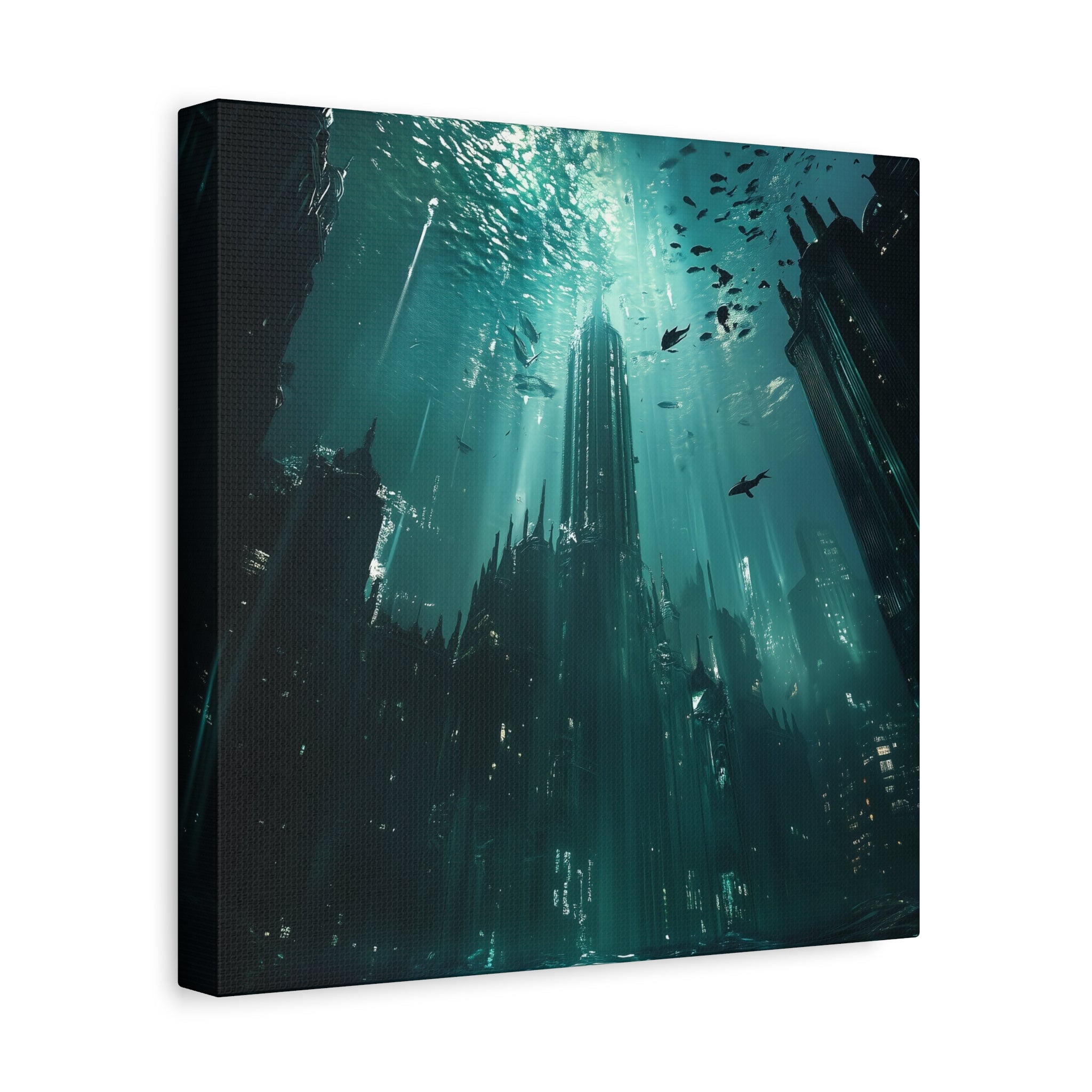 Mystical Underwater City Canvas Art - Rapture Re-imagined