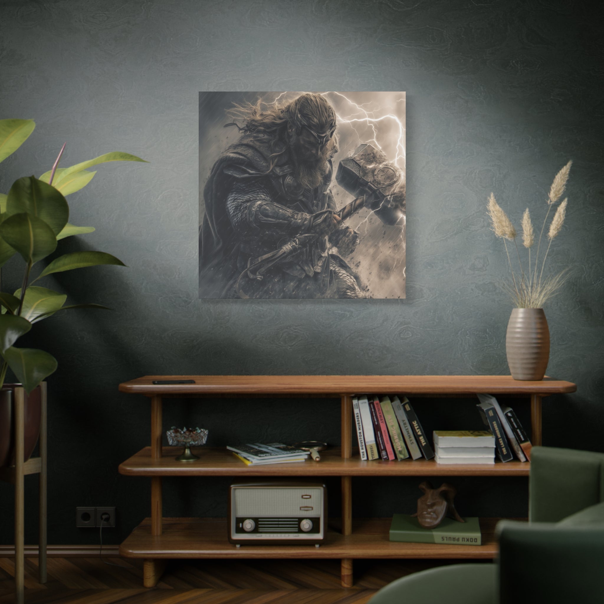 Heroic Thor Matte Canvas Art - Stretched Wall Décor for Superhero Lovers