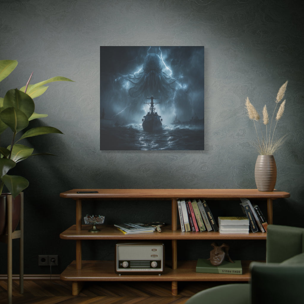 Cthulhu Storm Canvas Art - Dark Fantasy Wall Decor