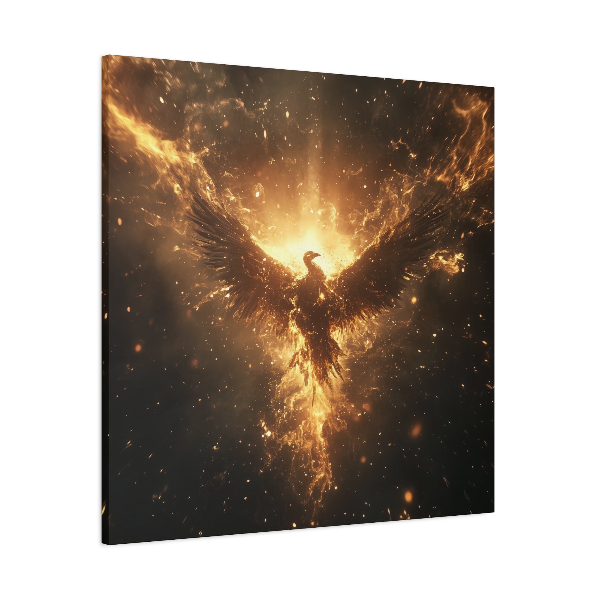 Ethereal Phoenix Canvas Art Print, Fantasy Decor, Wall Art, Gift for Friends, Home Decor, Inspirational Artwork