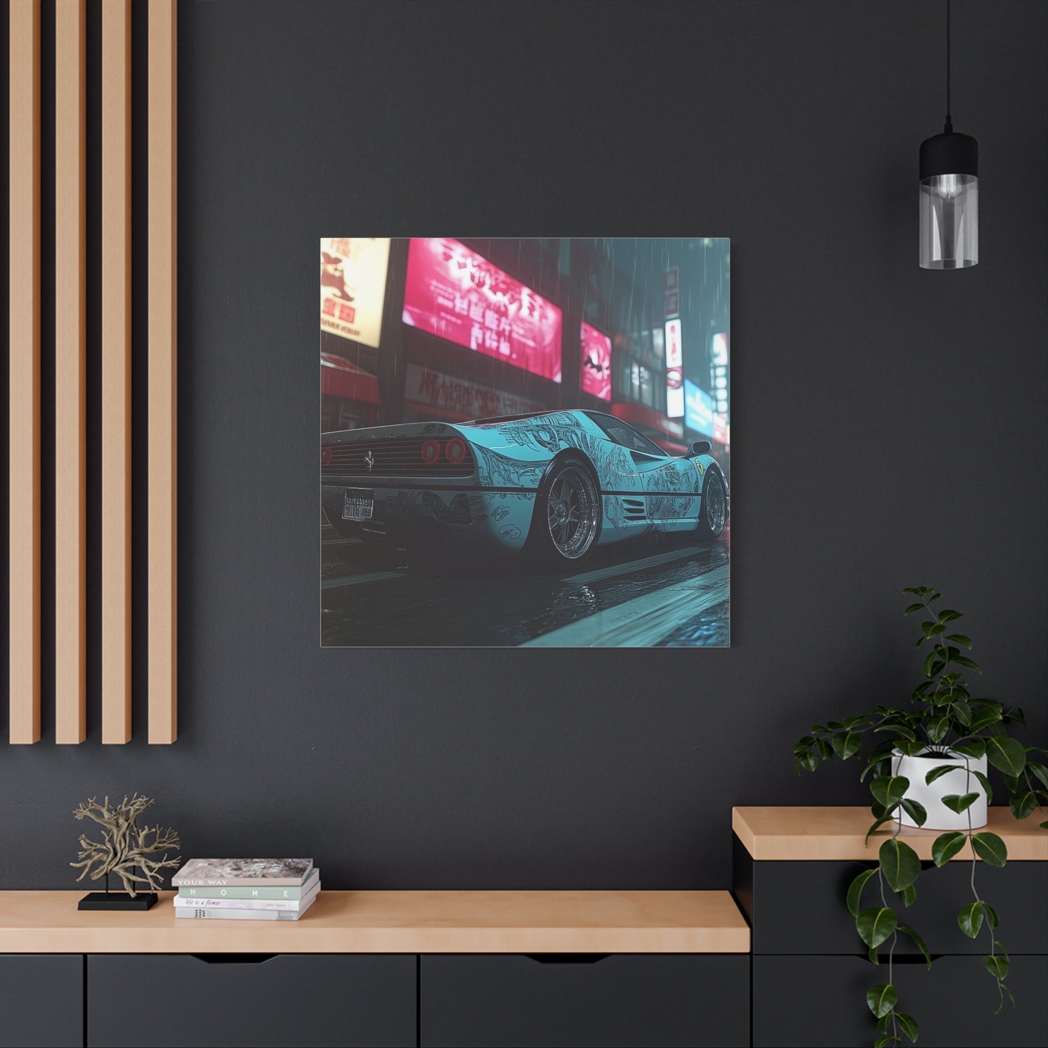 Ferrari F50 With Black On White Wrap - Stunning Matte Finish for Automotive Enthusiasts