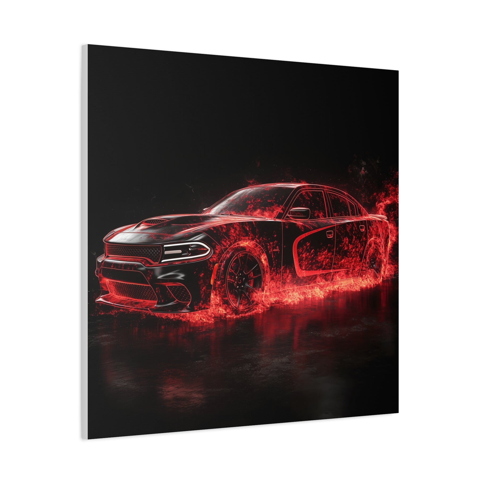 Dodge Charger SRT Hellcat in Lava Canvas Print