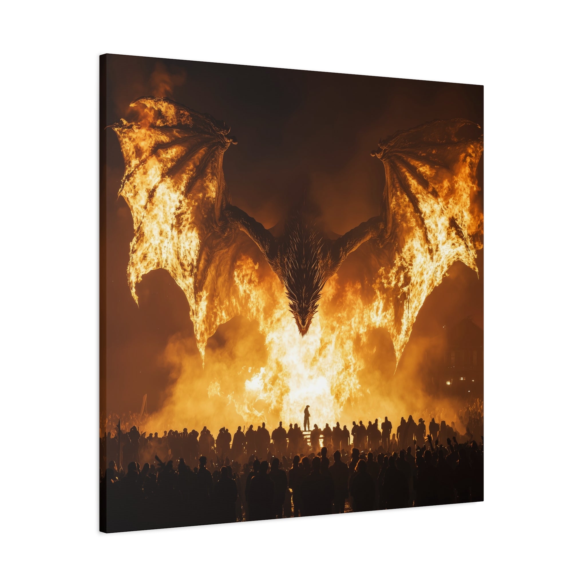 Fire-Breathing Dragon Canvas Art - Sacrifice
