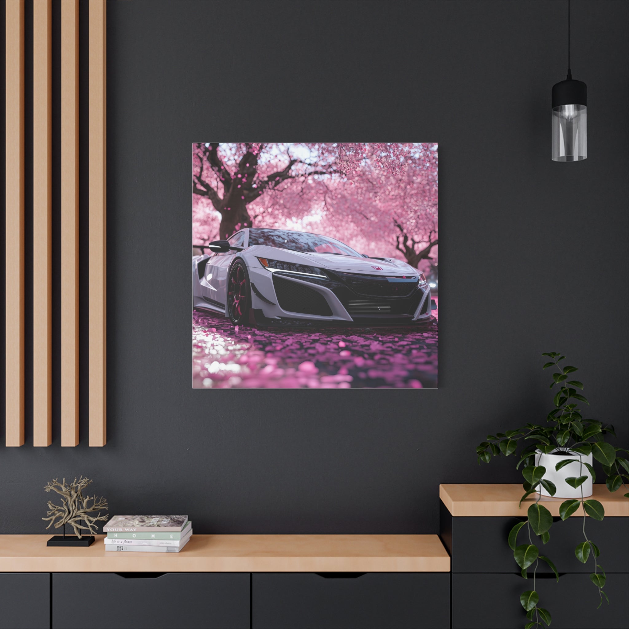Honda NSX Type R in a Pink Cherry Blossom Field