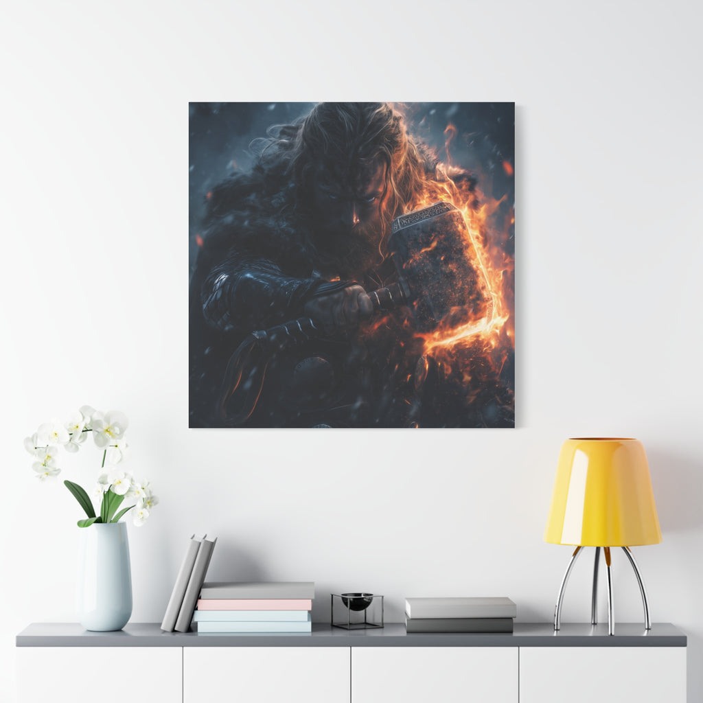 Norse God Thor Canvas Wall Decor