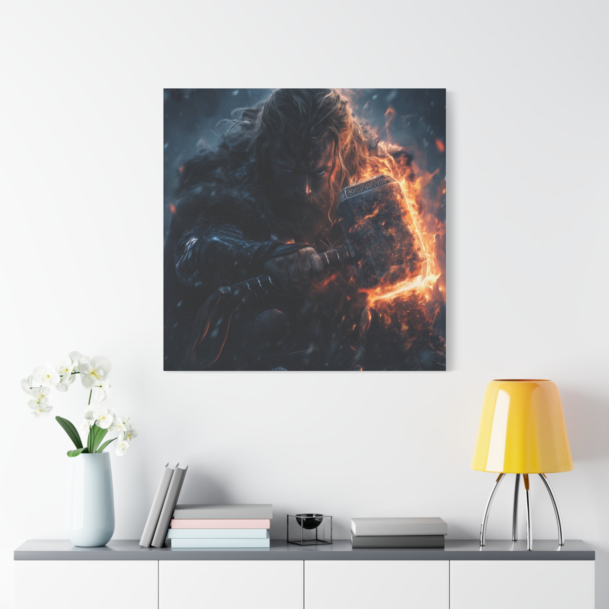Norse God Thor Canvas Wall Decor